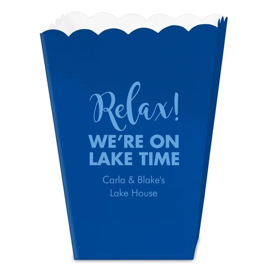 Relax We're on Lake Time Mini Popcorn Boxes
